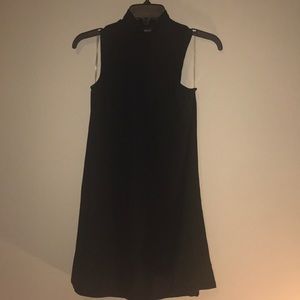 High neck black dress